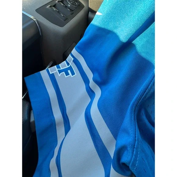 Detroit Lions Jersey Nike NFL On Field Mens XL Blue T.J. Hockinson Football - Picture 6 of 7